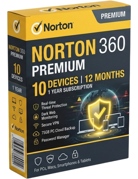 Norton 360 Premium — 10 Devices, 12 Months